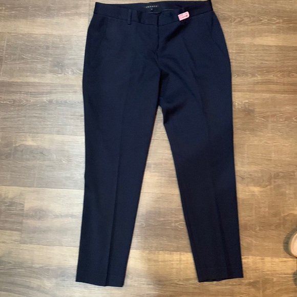 THEORY Navy Slim Ankle Dress Pant - sz 12 - Picture 1 of 10